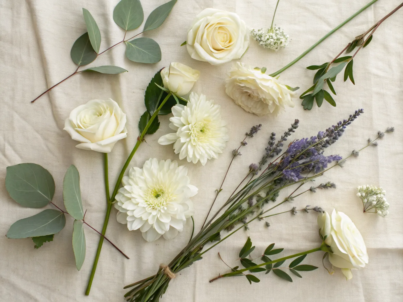 Ruhige botanische Komposition — der visuelle Abschluss des Blumen-Atlas